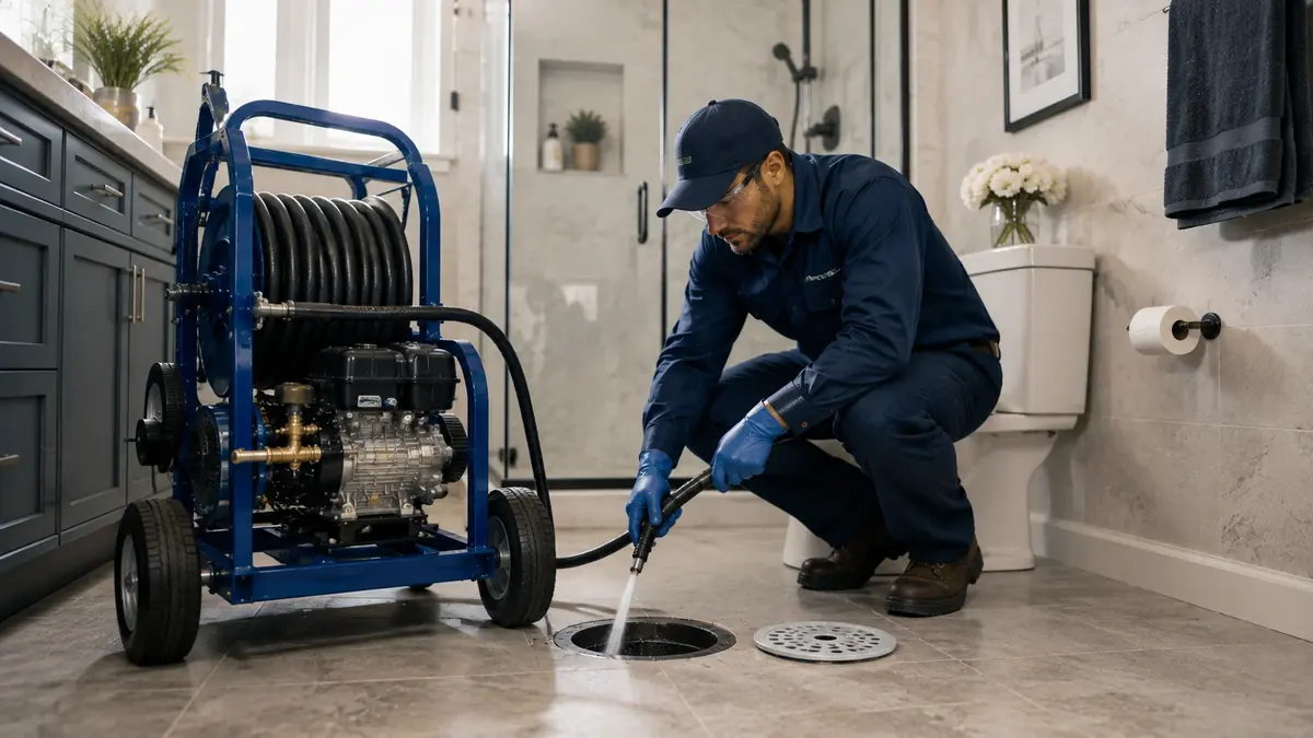 Bathroom Drain Hydro Jetting in Chino Hills