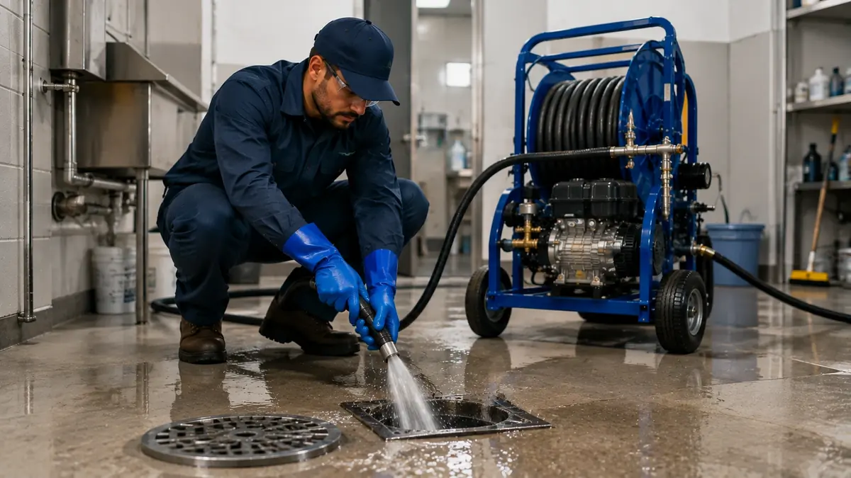 Floor Drain Hydro Jet Cleaning in Chino Hills