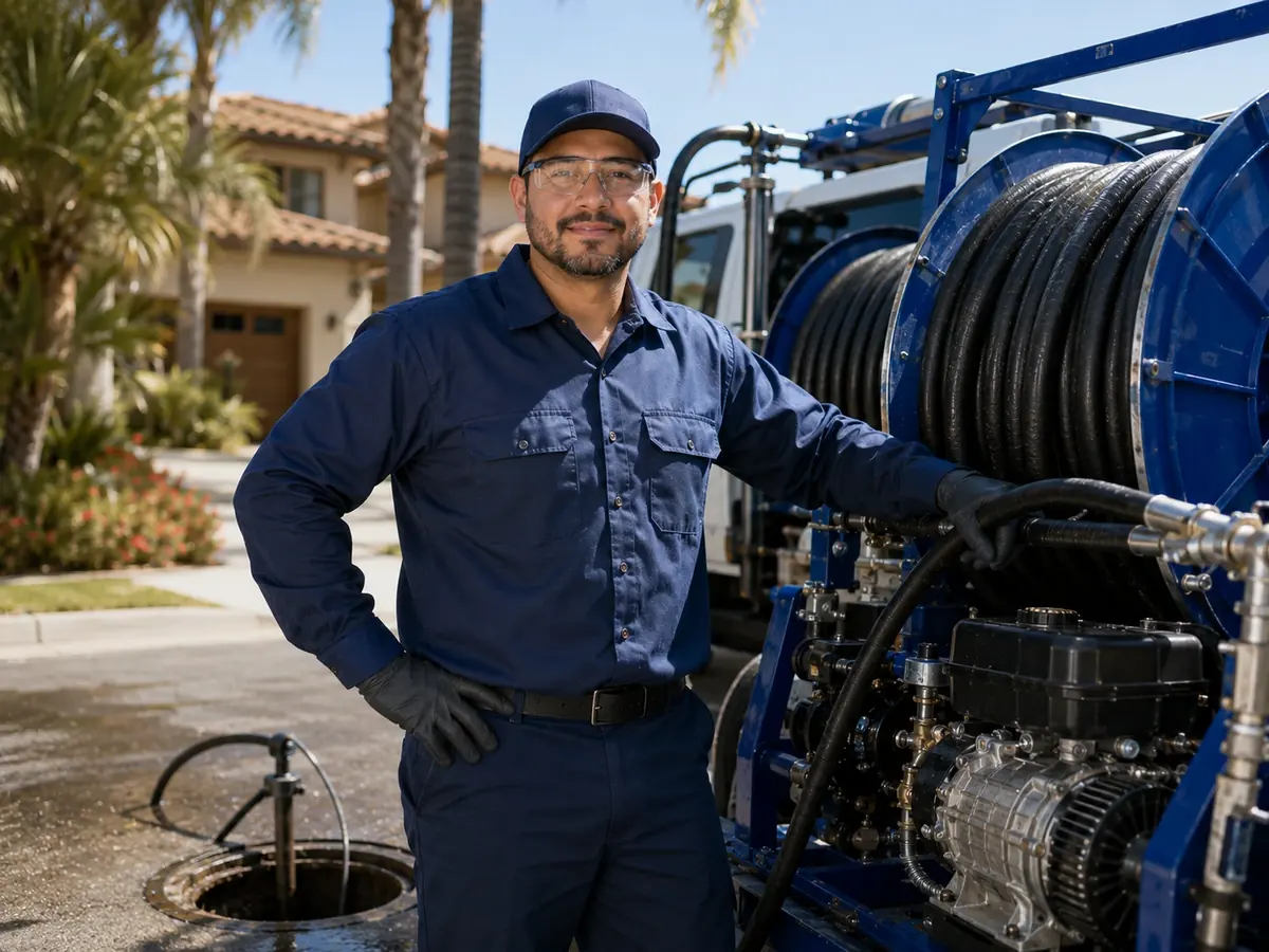 Hydro jet sewer cleaning in Chino Hills