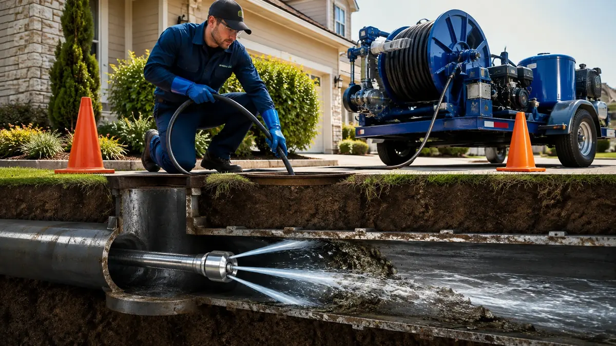 Main Sewer Line Hydro Jet Cleaning in Chino Hills