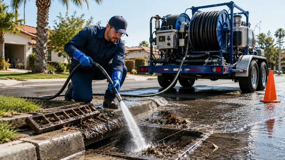 Storm Drain Hydro Jet Cleaning in Chino Hills